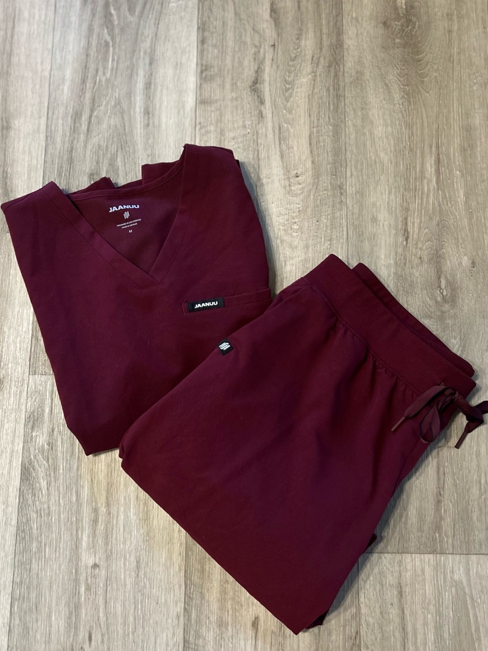 Jaanuu Burgundy Scrub Set